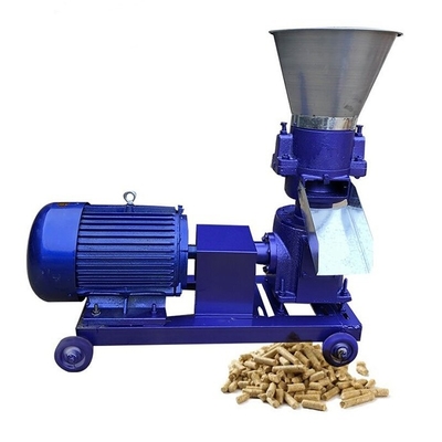 Máquina de pellets de madeira de serragem de biomassa com design rotativo de matriz plana