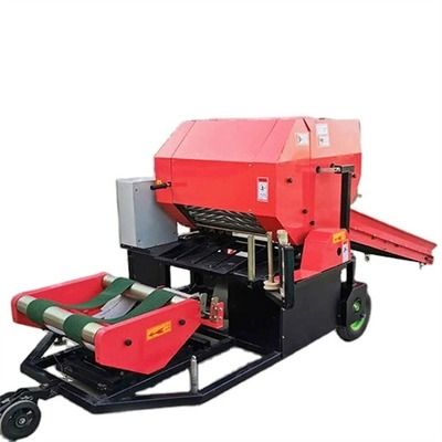 Automatic round corn silage baler machine animal feeding hay grass alfalfa baler bundling machine
