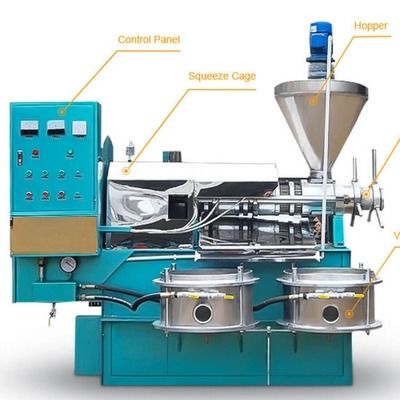 Máquina pequena automática da imprensa de óleo do parafuso da eficiência elevada 125 quilogramas