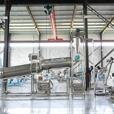 Linha de produção automática para um feed extrudado com gato seco e cachorro