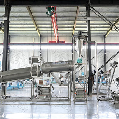 Linha de produção automática para um feed extrudado com gato seco e cachorro