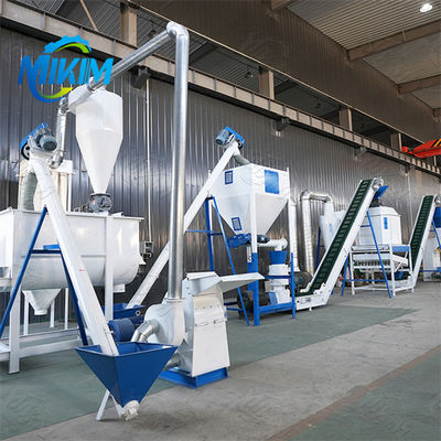 Alta eficiência, baixa taxa de falhas, linha de produção de pellets para alimentação totalmente automática para as explorações avícolas