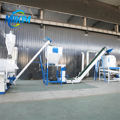 Equipamento de linha de produção de pellets de ração totalmente automático, com design razoável, alta qualidade, baixo consumo de energia e baixa taxa de falhas.