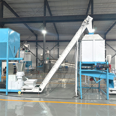Equipamento totalmente automático para a linha de produção de pellets de alimentação de poupança de energia, adequado para as explorações avícolas de vários tamanhos, altamente automatizado.