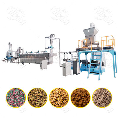 baixo preço Floating Fish Feed Pet Food Feed Wet Twin Screw Extruder Puffing Machine
