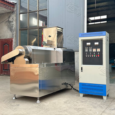 Extrusora de parafusos duplos com capacidade de 100-1000 kg/h para linha de produção de alimentos para animais de estimação em aço inoxidável de qualidade alimentar e sistema de controlo totalmente automático