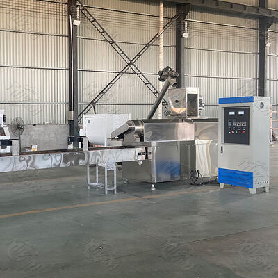 Extrusora de parafusos duplos com capacidade de 100-1000 kg/h para linha de produção de alimentos para animais de estimação em aço inoxidável de qualidade alimentar e sistema de controlo totalmente automático