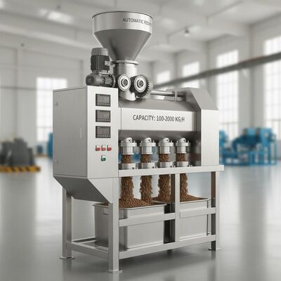 Máquina de pellets para alimentação de peixes de aço inoxidável com capacidade de 100-2000 kg/h e alimentação automática