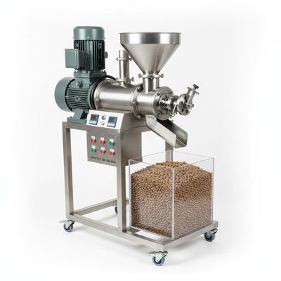 Máquina de pellets de alimentação de peixes de extrusão de parafuso único com capacidade de 100-2000 kg/h, construção em aço inoxidável e fácil operação