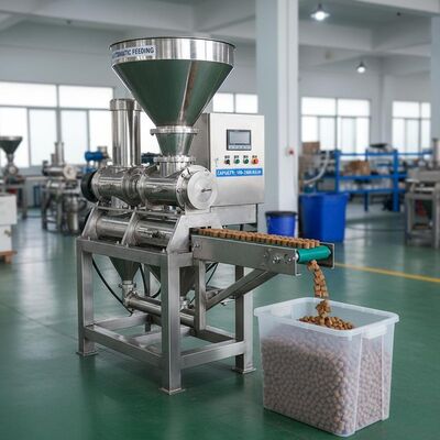 Máquina de pellets para alimentação de peixes de aço inoxidável com capacidade de 100-2000 kg/h e alimentação automática para extrusora de alimentos para animais de estimação