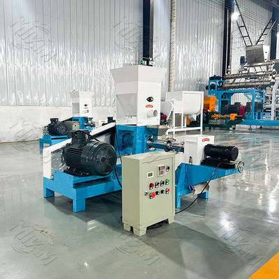 máquina de extrusão flutuante de ração para peixes concebida para produzir grânulos de ração para peixes simples e flutuantes, utilizando a tecnologia de extrusão de parafusos duplos